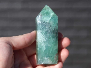 龍 薄紫 エンジェルフェザーフローライト ポイントカット ポリッシュ